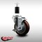 Service Caster 4'' SS Maroon Poly Swivel 1-3/8'' Expanding Stem Caster with Brake SCC-SSEX20S414-PPUB-MRN-TLB-138 - alternate 3